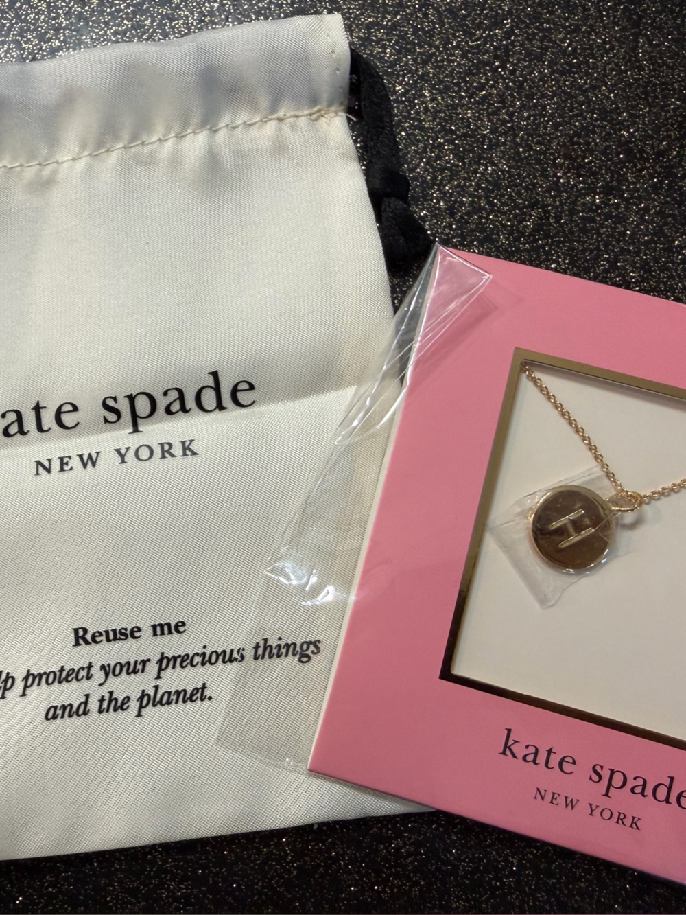kate spade Gold Disc Pendant Necklace H
